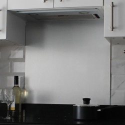 Altro Aluminium Kitchen Splashback - 600 x 750mm - Gloss Brushed Aluminium