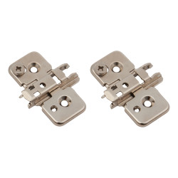 Blum CLIP Cruciform Cabinet Mounting Plate - Screw On - 0mm Spacing - Pressed Steel - Pair