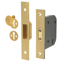 Yale M552 5 Lever Deadlock - 76mm Case - 57mm Backset - Polished Brass