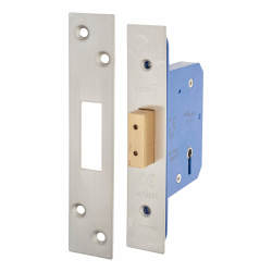 Altro Architectural 5 Lever Deadlock - 65mm Case - 44mm Backset - Satin Stainless Steel