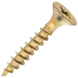 SiDAX General Purpose Pozi Countersunk Wood Screws - 5.0 x 30mm - Yellow Zinc - Pack of 200