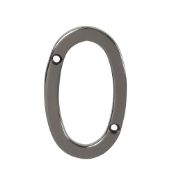 76mm Screw Fix Door Numeral - 0 - Bright Bronze
