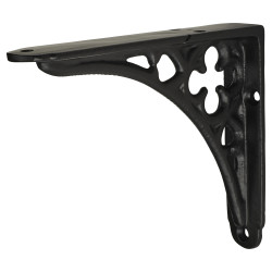 Olde Forge Clover Shelf Bracket - 125 x 100mm - Black