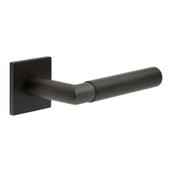 CRES by Frelan Dark Bronze Sprung Fire Rated Door Handles on Square Rose - CR-102 Range