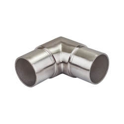 SWR Balustrade 90° Sharp Elbow Tube Connector - 304 Brushed Satin Stainless Steel