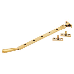 From The Anvil Newbury Casement Window Stay - 12"/300mm Length - Aged Brass