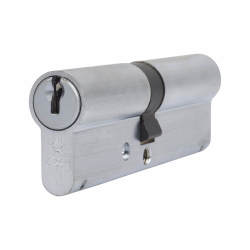 ERA 1 Star 6 Pin Kitemarked 95mm Euro Double Cylinder - 45 + 50mm - Satin Chrome - Keyed to Differ
