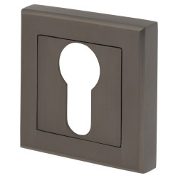 Altro Square Escutcheon - 52 x 52mm- Euro - Gun Metal