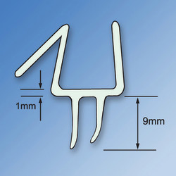 Altro Clear PVC Shower Seal - Bottom Wipe Seal with Drip Rail - Suits 10mm Glass