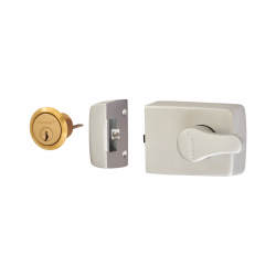 Arrone AR850 Roller Bolt Deadlocking Nightlatch - 60mm Backset - Silver Case/Polished Brass Cylinder