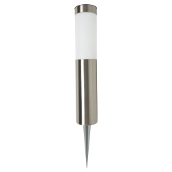 Forum Zink Creswell 0.6W LED Solar Ground Spike Garden Light - IP44 - 6000K - Stainless Steel