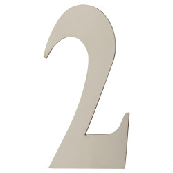 Rutland Frontier Collection 75mm Concealed Self Adhesive Door Numeral - 2 - Polished Nickel