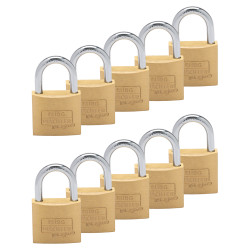 Burg Wachter Brass Magno Padlock - 40mm Body - 22 x 23.5mm Shackle - Keyed Alike - Pack of 10