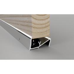 Stormguard Lowline Threshold - 1000mm Length - Inward Opening Doors - Mill Silver