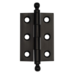 Hoxton by Frelan Solid Drawn Finial Butt Cabinet Hinge - 50 x 35 x 2.2mm - Black - Pair