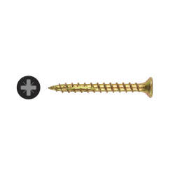 Ulti-Mate II Stick Fit PoziSquare Countersunk Wood Screws - 4.0 x 40mm - Yellow Zinc - Pack of 200