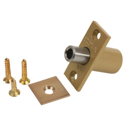 Bramah Rola Retractable Egress Sash Window Stop - 22 x 16mm - Satin Brass