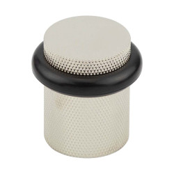 Burlington by Frelan Knurled Floor Door Stop - 40 x 38mm - Polished Nickel