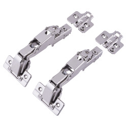 Klug Clip-On Cabinet Hinge - 165° - Soft Close - Inset - Chrome Plated