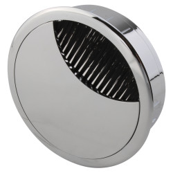 Altro Round Cable Tidy Grommet - 80mm Hole Size - Polished Chrome