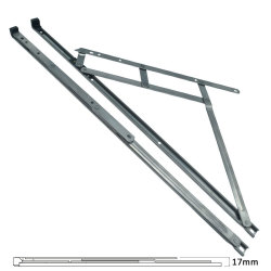 uPVC/Timber Standard Window Friction Stay Hinge - 17mm Stack - 24"/600mm - Top Hung - Pair