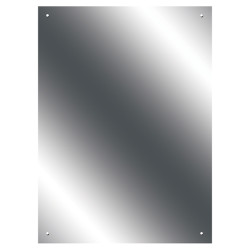 Altro Pre Drilled Mirror - Rectangle - 500 x 700mm - Ultrabright Finish