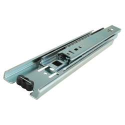 Klug 45.5mm Ball Bearing Drawer Runner - Full Extension - 300mm Length - 45kg - Bright Zinc
