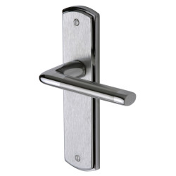M Marcus Satin Chrome Latch Door Handles - Lena Range - 190 x 48mm