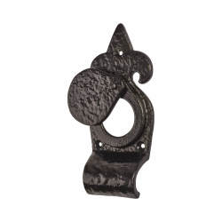 Elan Rim Cylinder Latch Cover Escutcheon - 144 x 63mm - Metalized Antique Black Iron