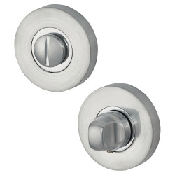 Jigtech Bathroom Turn & Release - 52mm Diameter - Polished/Satin Chrome