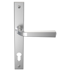 Mila Heritage uPVC Multipoint Door Handle - 92mm c/c - Satin Chrome