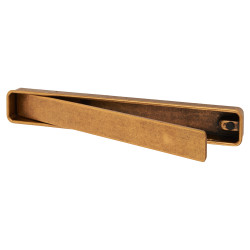 Altro Frome Rectangular Flush Cabinet Pull Handle - 164 x 24mm - Antique Brass