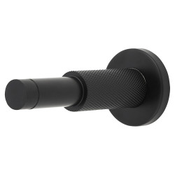 Hampstead Knurled Projection Door Stop - 100mm Projection - Matt Black