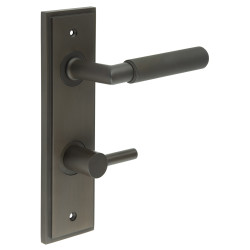 Burlington by Frelan Dark Bronze Fire Rated DIN Bathroom Door Handles - Piccadilly - Inner 3 - 200 x 55mm
