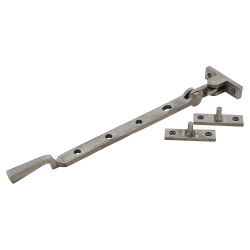 Olde Forge Square Casement Window Stay - 10"/250mm - Polished Iron