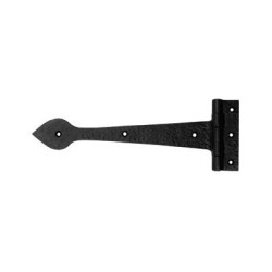 Olde Forge Tudor Plain Door Tee Hinge - 229 x 85mm - Antique Black Iron - Pair
