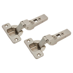 Blum CLIP Top Cabinet Hinge - 120° - Un-Sprung - Half Overlay - Zinc Plated - Pair