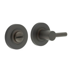Burlington by Frelan Easy Turn & Release with Knurled Rose - 50mm Diameter - Dark Bronze