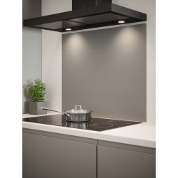 Self Adhesive Glass Kitchen Splashback - 750 x 900mm - Matt Grey