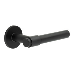 CRES by Frelan Black Unsprung Fire Rated Door Handles on Round Rose - CR-103 Range