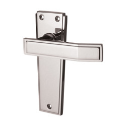 Jedo Polished Chrome Latch Door Handles - Deco Range - 153 x 50mm