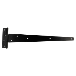 Medium Duty Gate/Door Tee Hinge - 450 x 30mm - Black Powder Coated - Pair