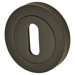 Serozzetta by Carlisle Brass Varese Escutcheon - 50mm Diameter - Keyhole - Matt Black
