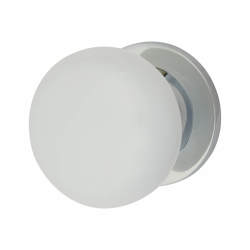 Hampstead White and Chrome Designer Porcelain Mortice/Rim Door Knob - 60mm Rose Diameter