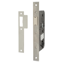 Arrone AR911 DIN Latch - 88mm Case - 60mm Backset - Square - Satin Stainless Steel