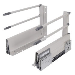 Klug Innobox Soft Close Drawer Pack - Includes 2 x Pairs of Rods - (H) 204mm x (D) 400mm - Grey