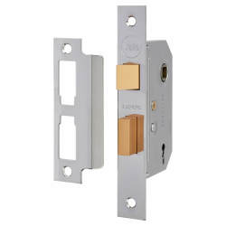Yale 2 Lever Interior Door Sashlock - 67mm Case - 45mm Backset - Polished Chrome