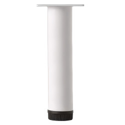 Rothley Round Adjustable Cabinet Furniture Leg - 32 x 300mm - White
