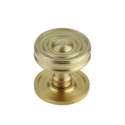 Burlington by Frelan Bloomsbury Round Cabinet Knob - 40mm Diameter - Satin Brass