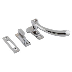 Altro Cast Bulb End Mortice & Hook Plate Casement Window Fastener - Reversible - Polished Chrome